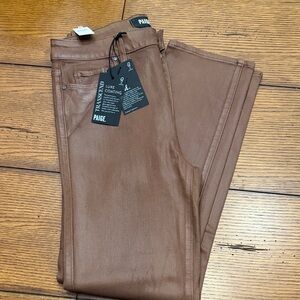PAIGE Luxe Coated Tan Jeans
